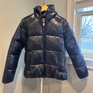 Shiny Black Puffer Jacket